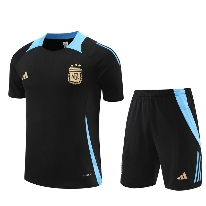 AAA Quality Argentina 24/25 Black/Blue Training Kit Jerseys